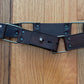 Jil Sander Geometric Silver ‘Bar’ Brown Calfskin Leather Belt