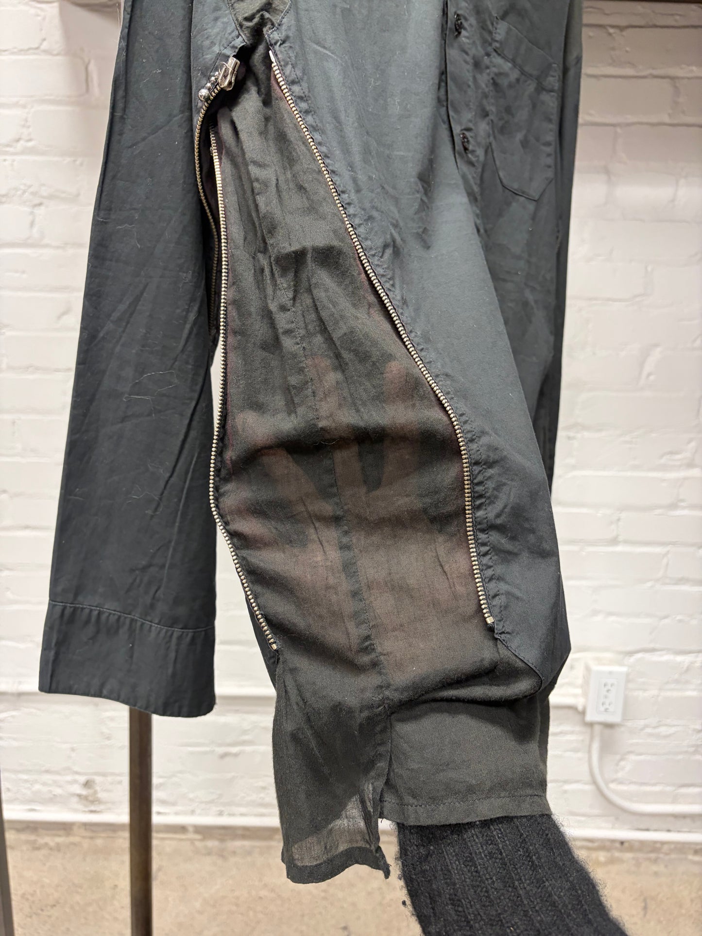 Vintage Jean Paul Gaultier Zipper Accented Button Down Shirt