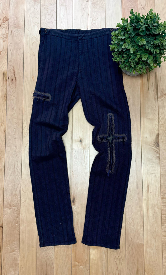 2010’s Comme Des Garçons Shirt ‘Cross’ Distressed Wool Trousers