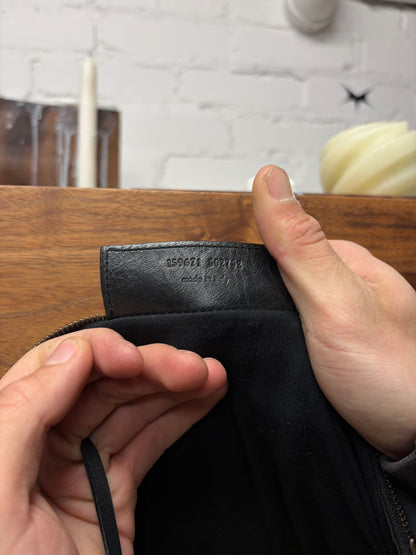 Balenciaga ‘Courrier XL’ Black Lambskin Leather Crossbody Messenger Bag