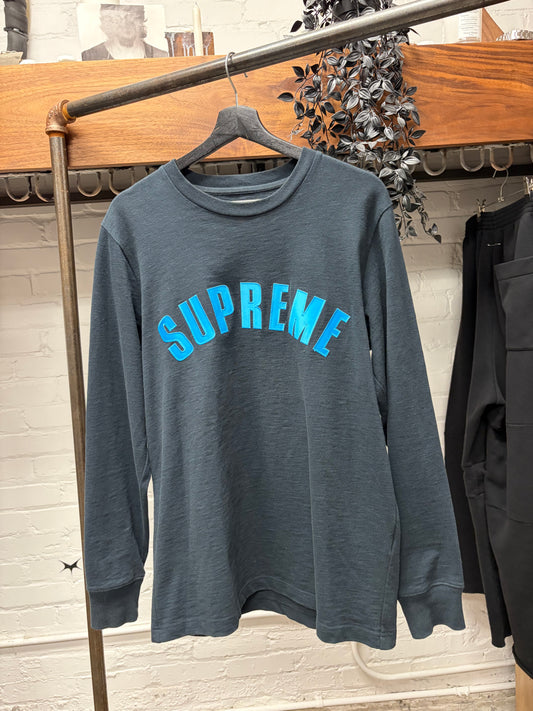 SS2016 Supreme ‘Arc Logo’ Black Long Sleeve Shirt