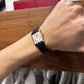 Vintage Cartier ‘Tank’ Vermeil 1613 With Genuine Crocodile Leather Band