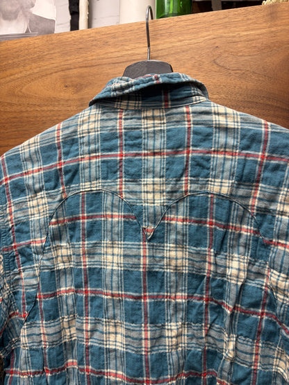 Kapital ‘Scruched’ Plaid Button Snap Western Detailed Shirt