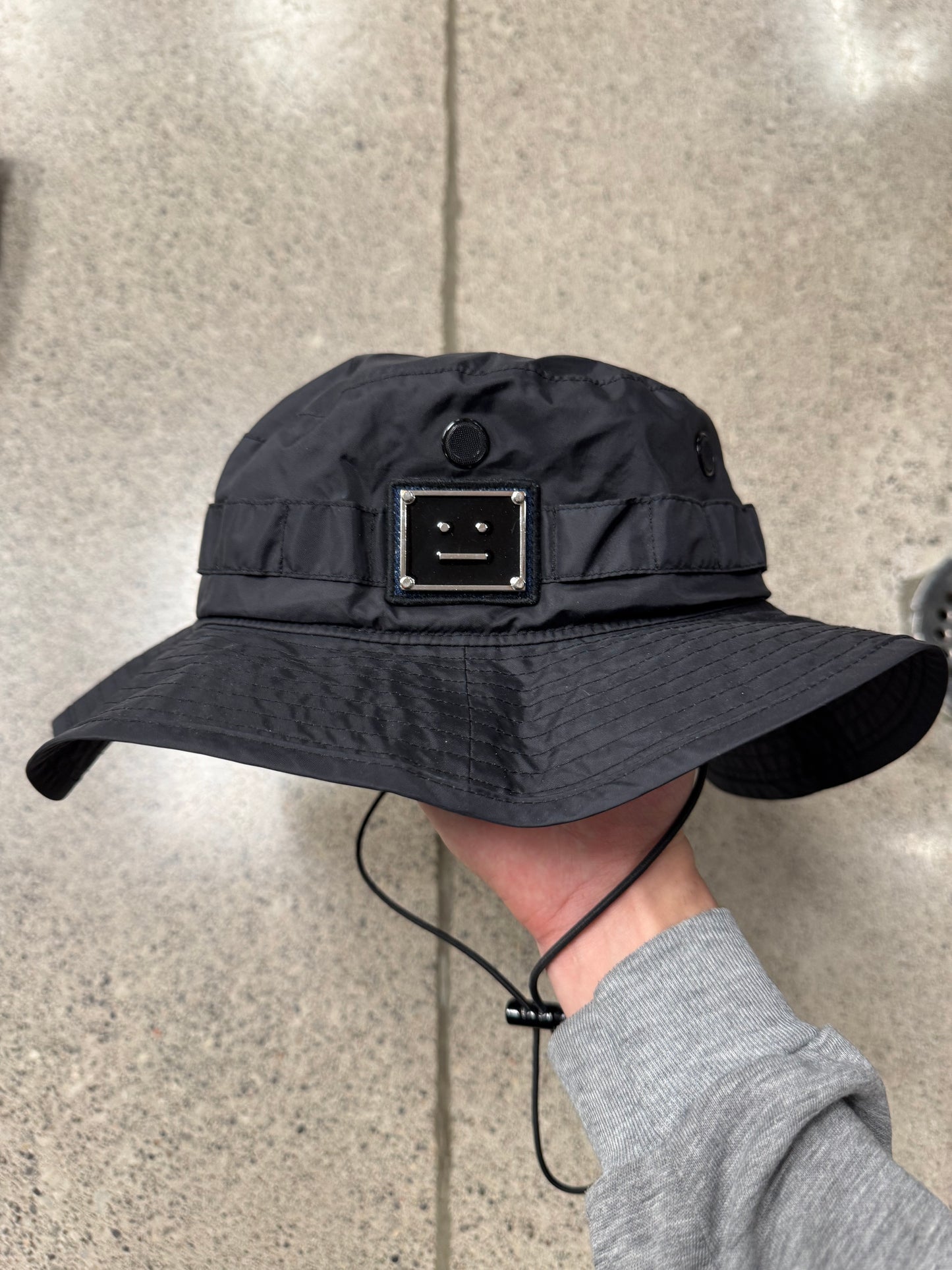 Acne Studios ‘Buko’ Black Nylon Bucket Hat