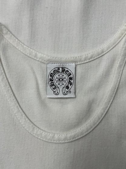 Vintage Chrome Hearts ‘T-Bar’ Cross Logo Ribbed Tank Top