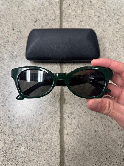 Balenciaga Green ‘Cat Eye’ Shape Sunglasses