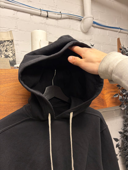 Rick Owens DRKSHDW Cropped Black Drawstring Hoodie