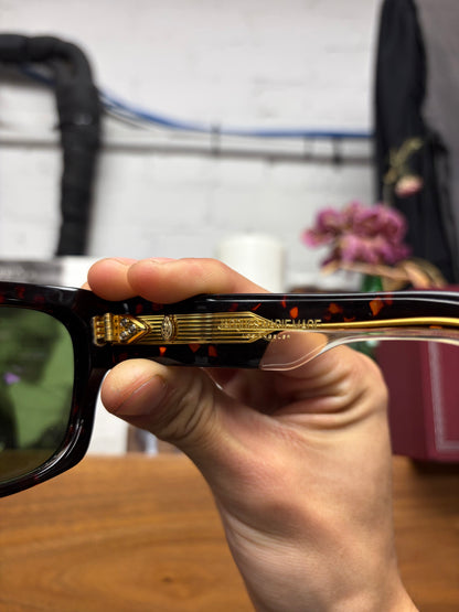 Jacques Marie Mage ‘Enzo’ Green Tinted Tortoiseshell Sunglasses