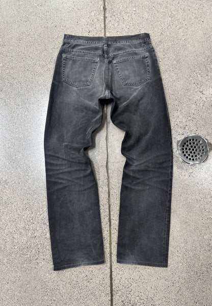 Vintage Helmut Lang ‘Overprint’ Low Rise Grey Bootcut Denim