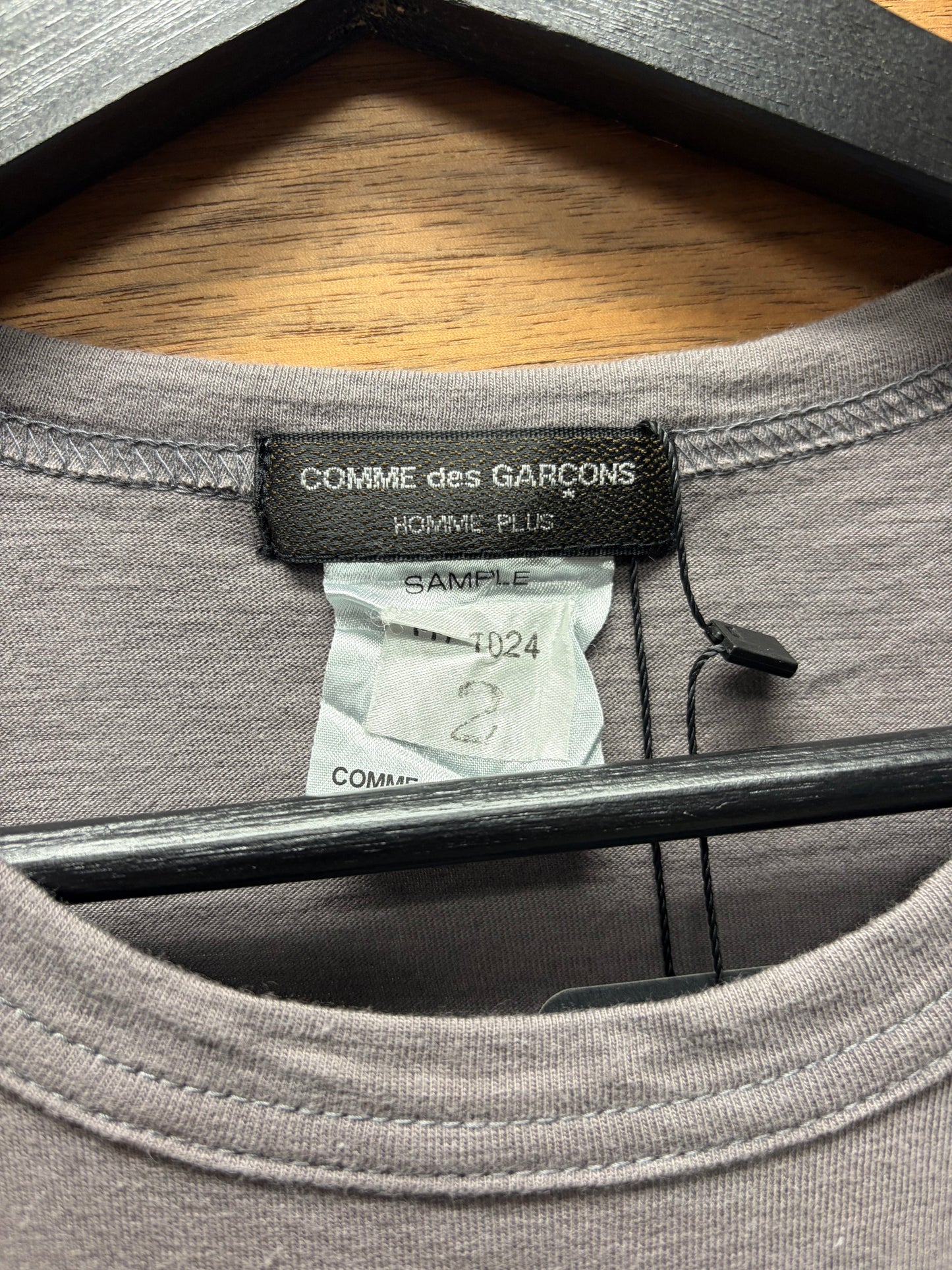 2021 SAMPLE Comme Des Garçons Homme Plus ‘Collage’ Grey Graphic T-Shirt