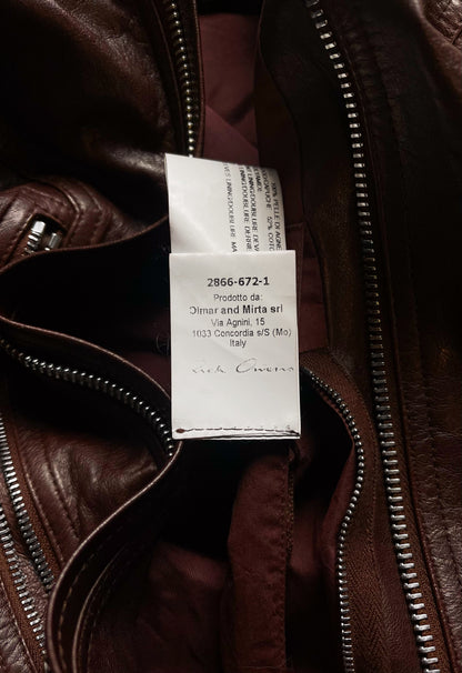 Autumn Winter 2014 Rick Owens ‘Moody’ Blood Red Lambskin Leather Jacket