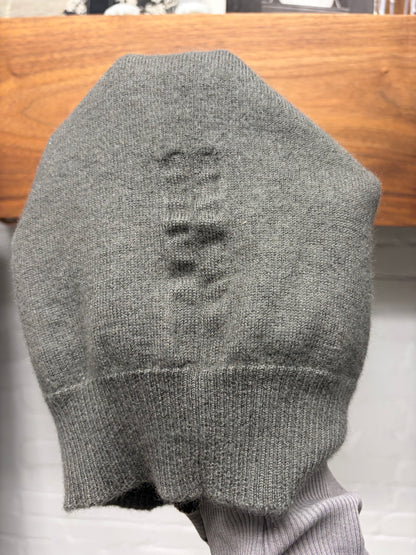 AW2018 Rick Owens ‘Sisyphus’ Dark Dust Ribbed Cashmere Beanie