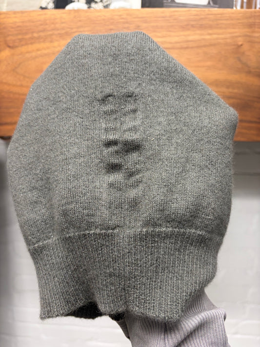 AW2018 Rick Owens ‘Sisyphus’ Dark Dust Ribbed Cashmere Beanie