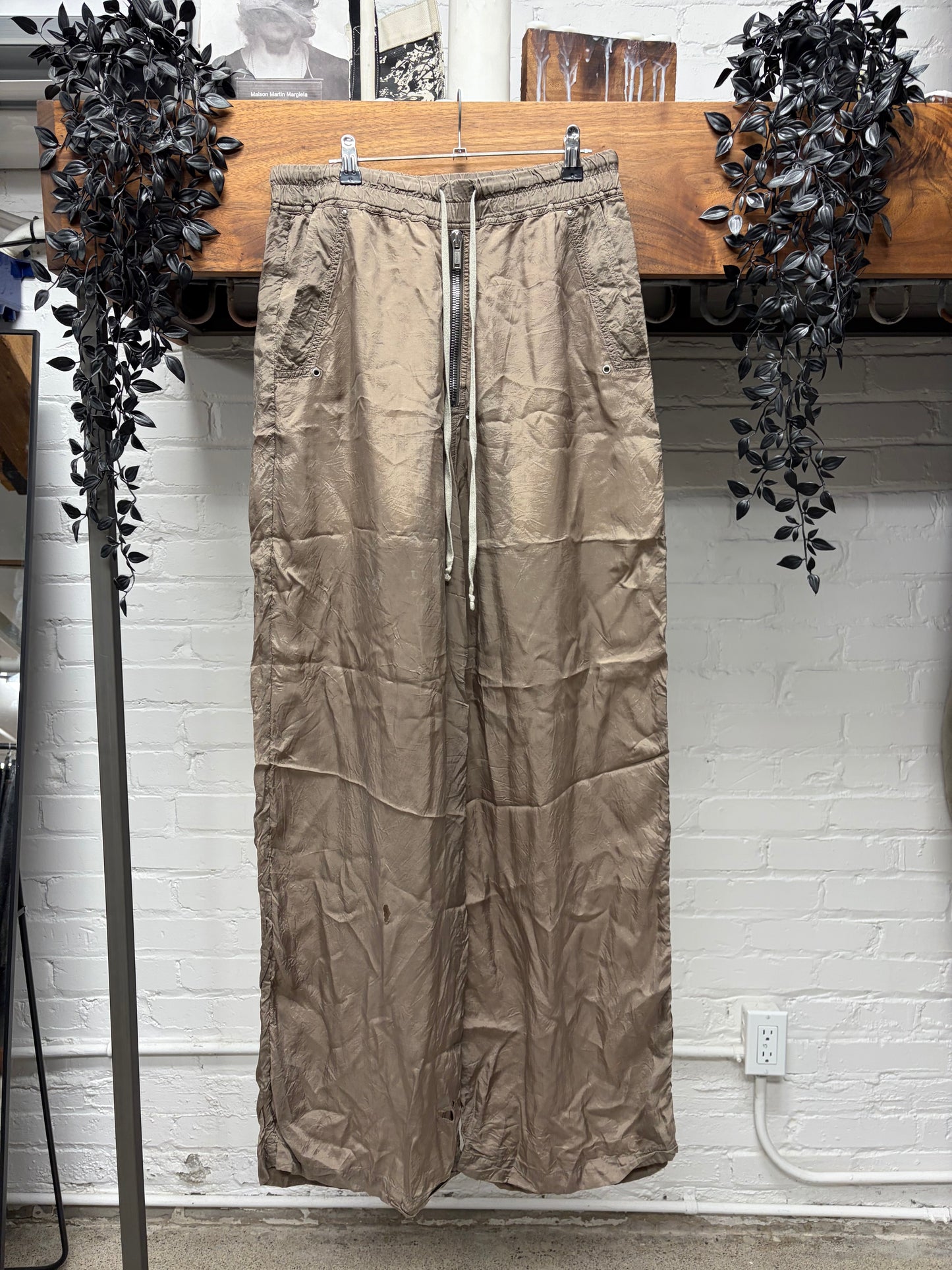 SS2023 Rick Owens ‘Edfu’ Dust Wide Leg Cupro ‘Bela’ Pants
