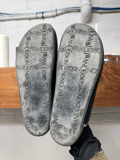 J.W. Anderson ‘Zipper Track’ Leather Slip On Mules