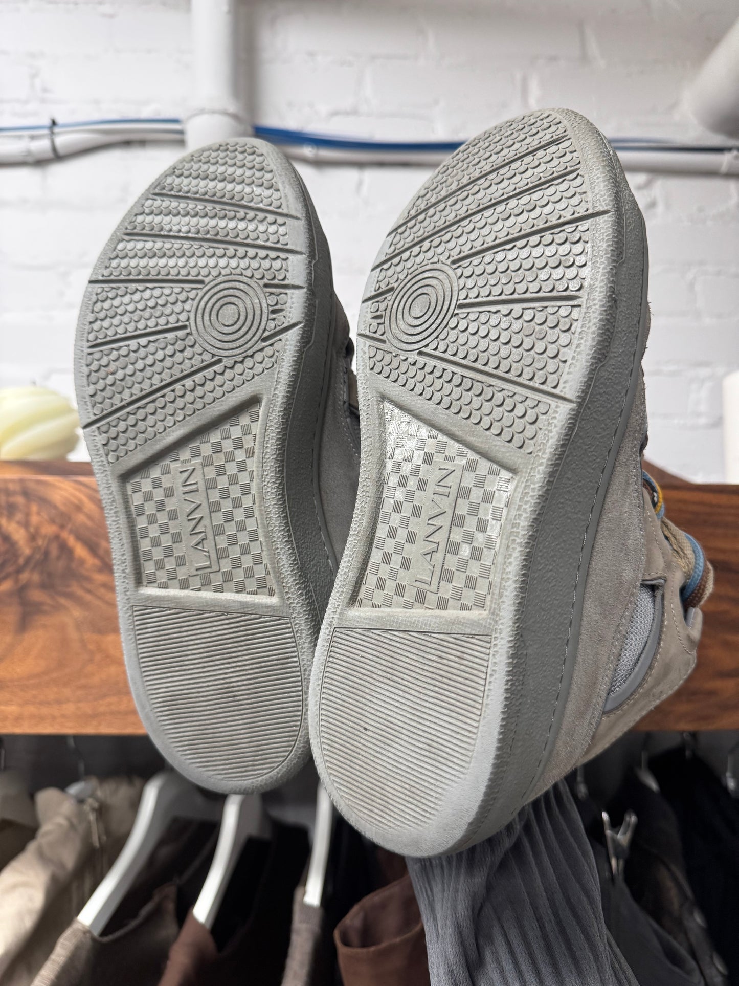 Lanvin ‘Jumbo Lace’ Curb Low Top Skate Sneakers