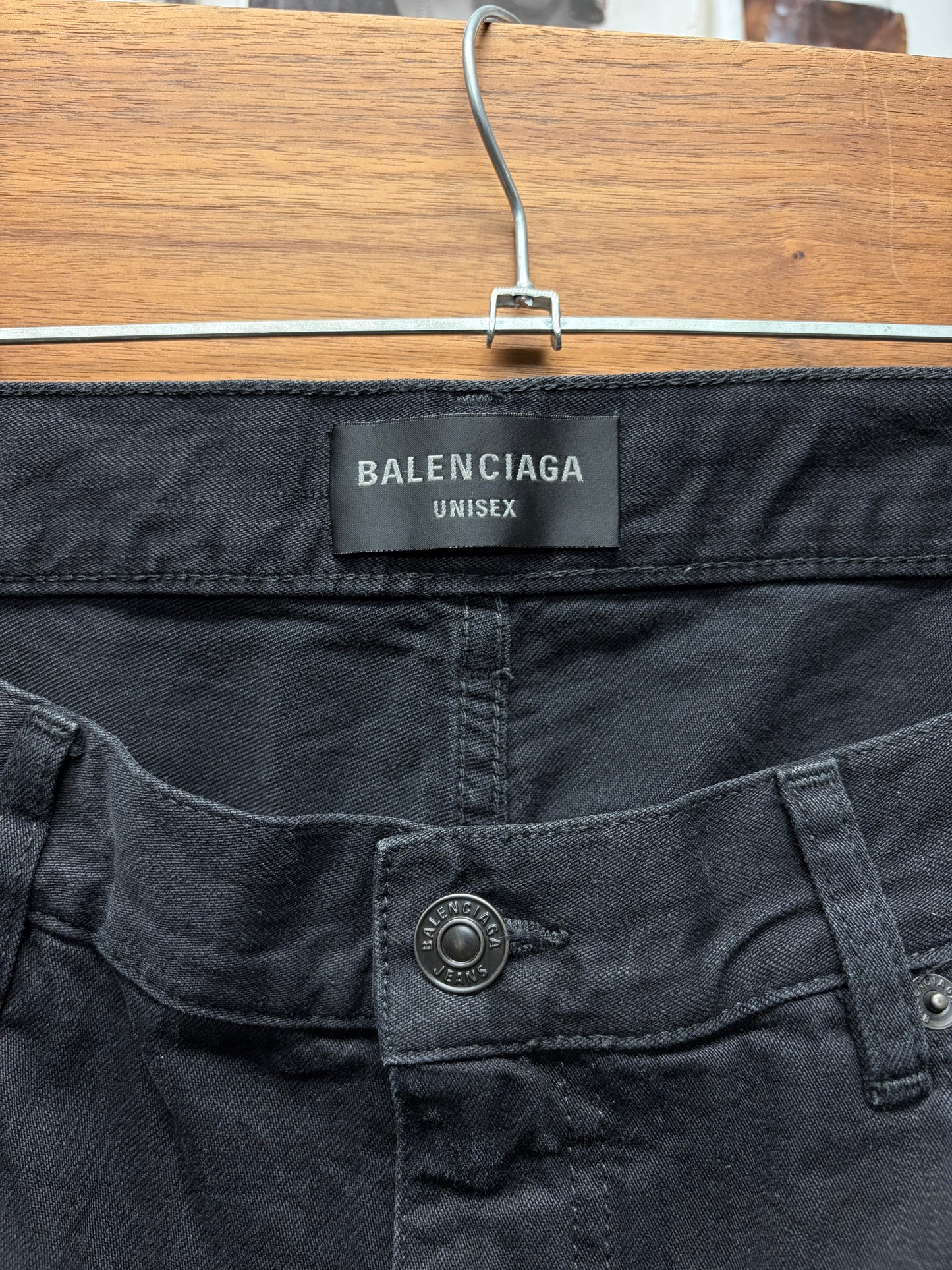 2023 Balenciaga Flared Leg Black Bootcut Denim