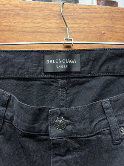 2023 Balenciaga Flared Leg Black Bootcut Denim