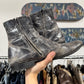 Maison Margiela Grey ‘Paint Distressed’ Side Zip Boots