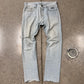 SS2017 Saint Laurent ‘Pocket Logo’ Light Wash Blue Skinny Jeans