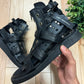 14th Addiction Black Calfskin Leather ‘Gladiator’ Spartan High Top Sandals