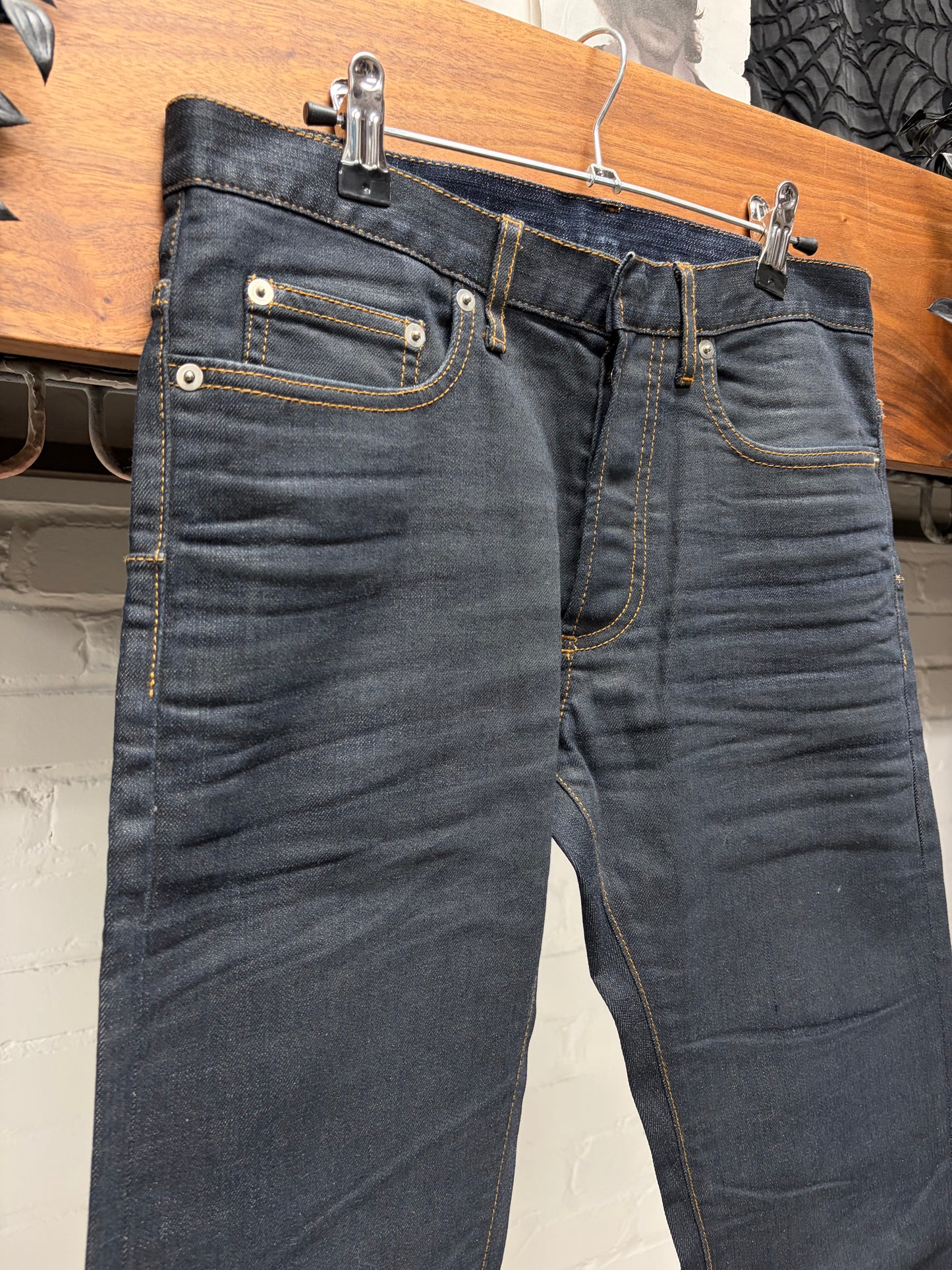 Dior Homme Raw Over-Dyed Wash Unaltered Skinny Jeans