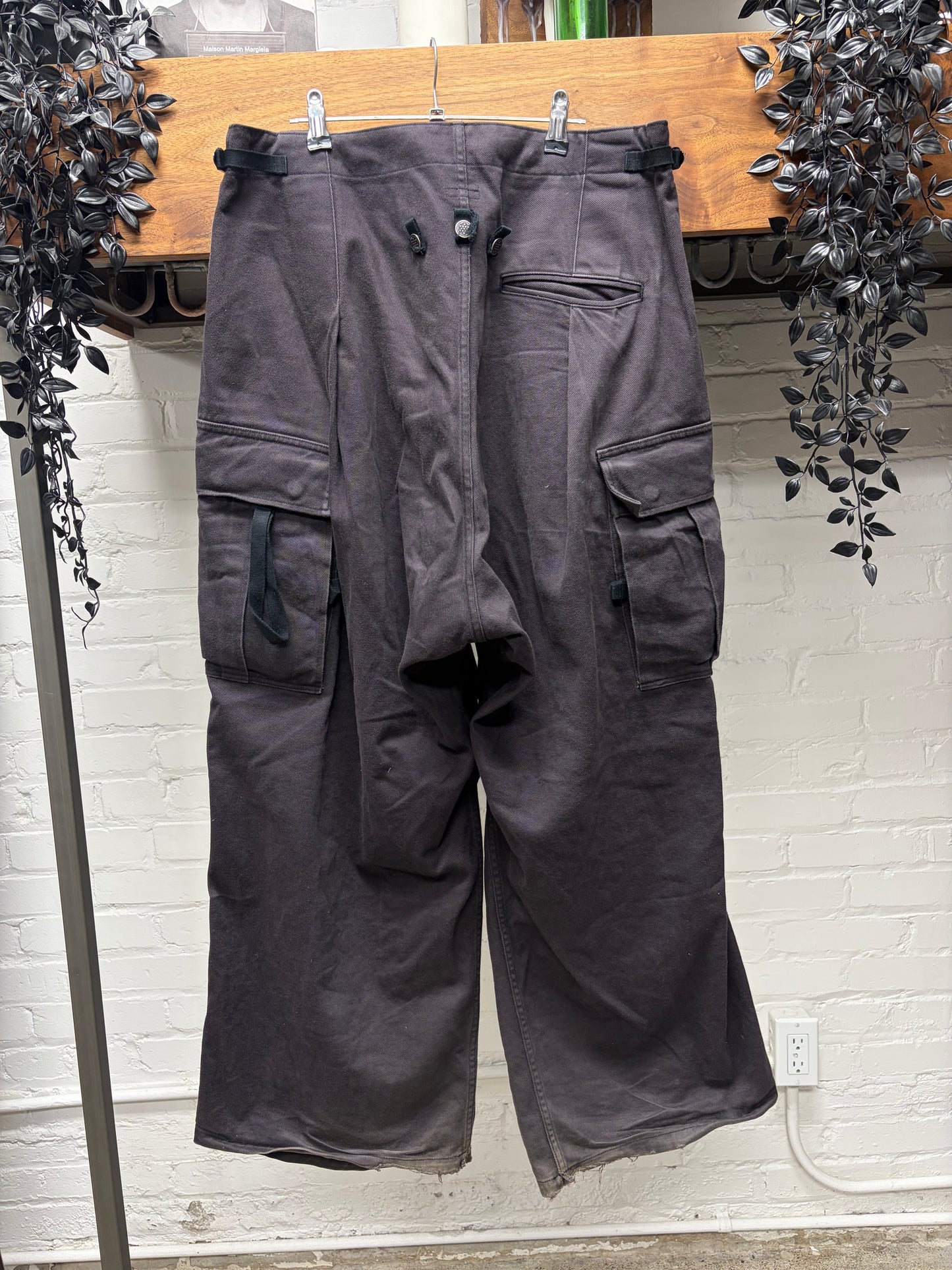 Kapital ‘Heavy Drill’ Dark Purple Jumbo Cotton Cargo Pants