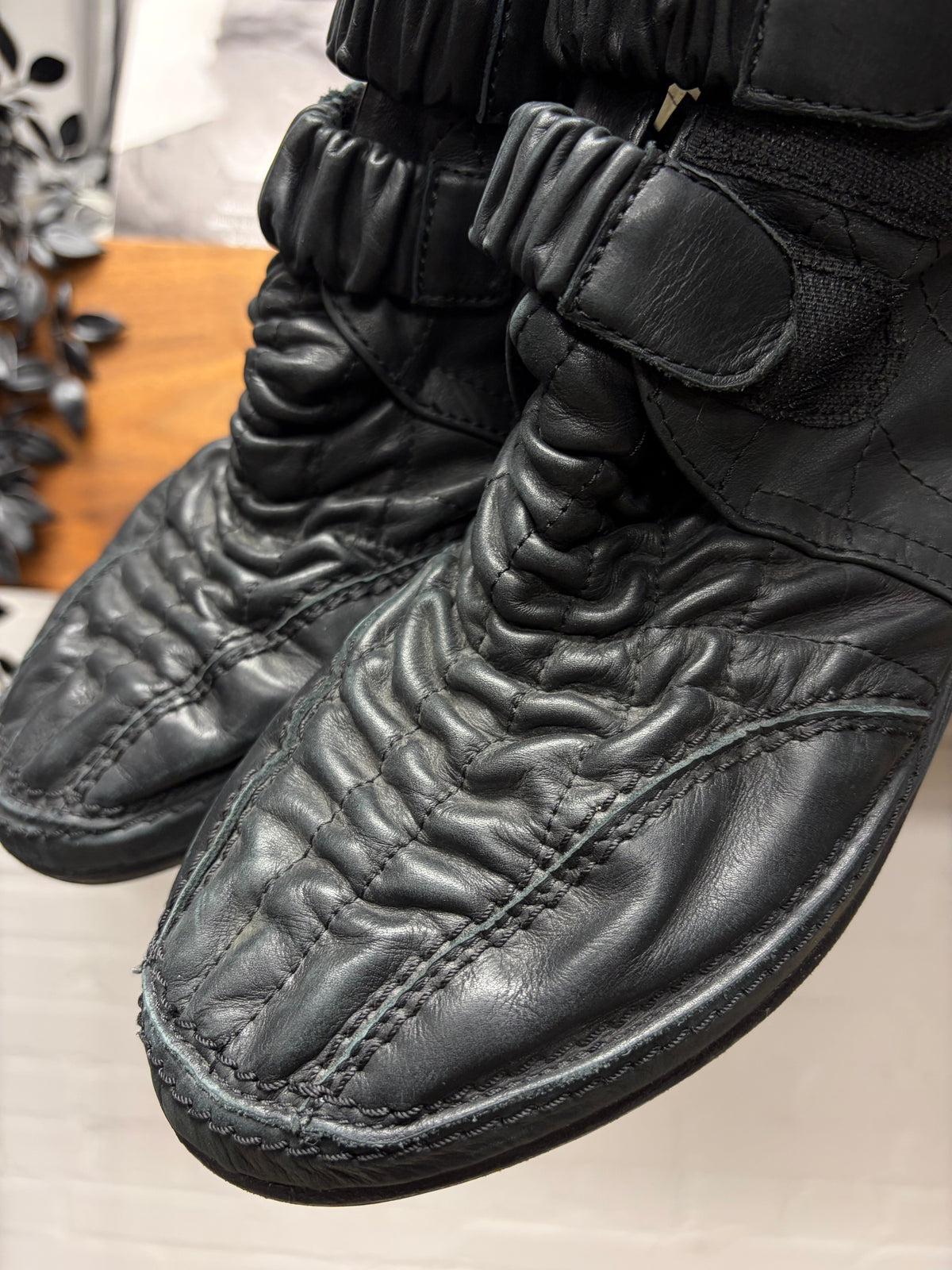 SS2008 Maison Martin Margiela ‘Puckered Leather’ Double Strap Sneakers with Vibram Sole