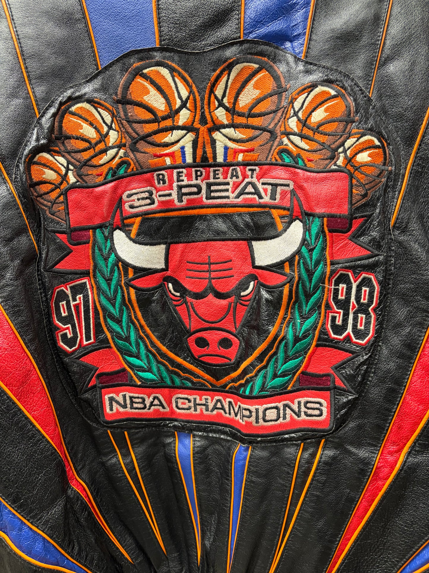 1998 Jeff Hamilton ‘Chicago Bulls’ Leather Championship Jacket