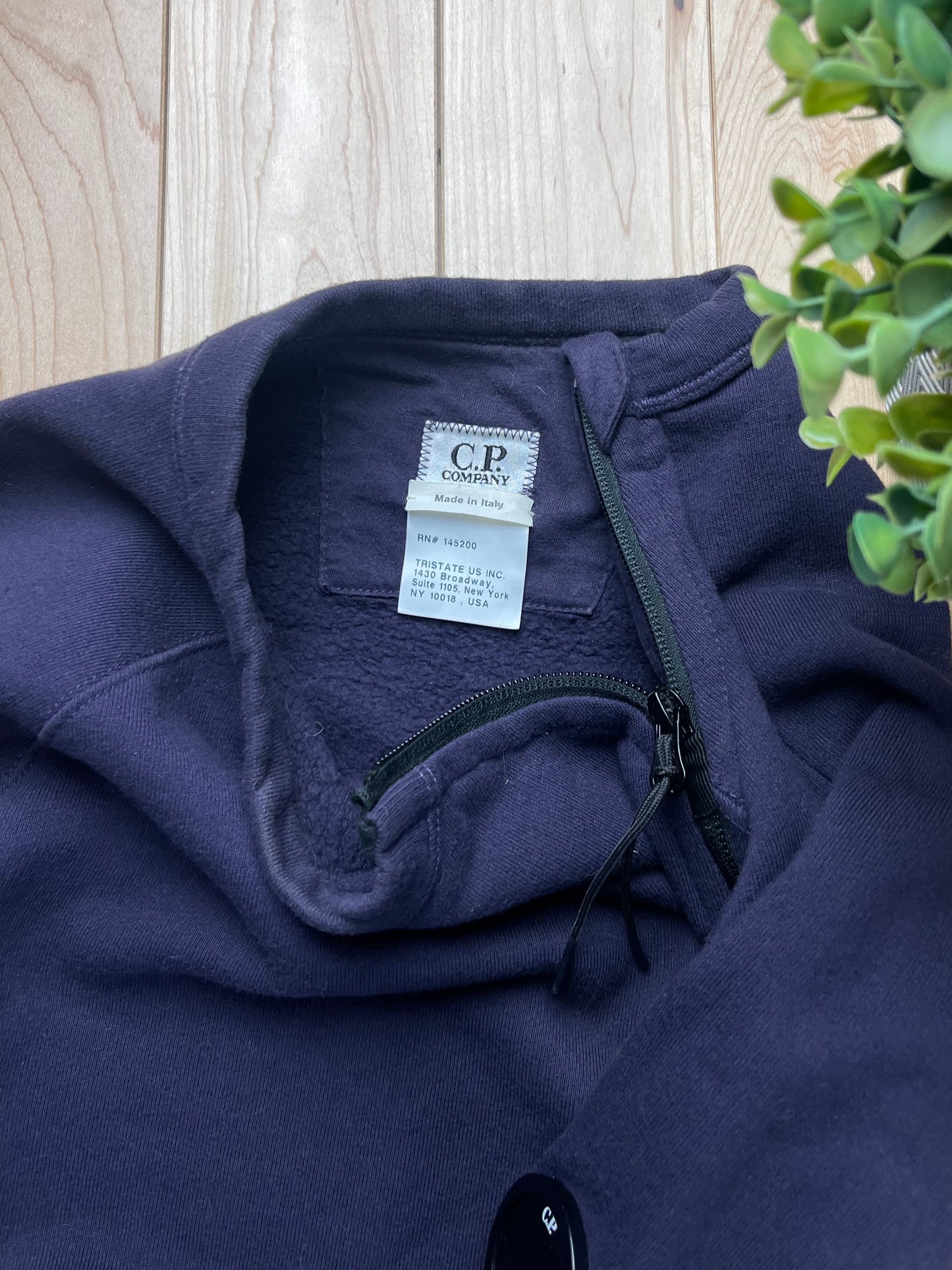 C.P. Company ‘Goggle’ Overdyed Purple Crewneck Sweatshirt