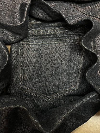 Rip Van Winkle Waxed Grey Flared Cut Denim
