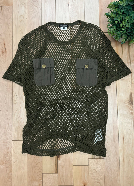 SS2014 Comme Des Garçons Homme Plus Mesh Military T-Shirt