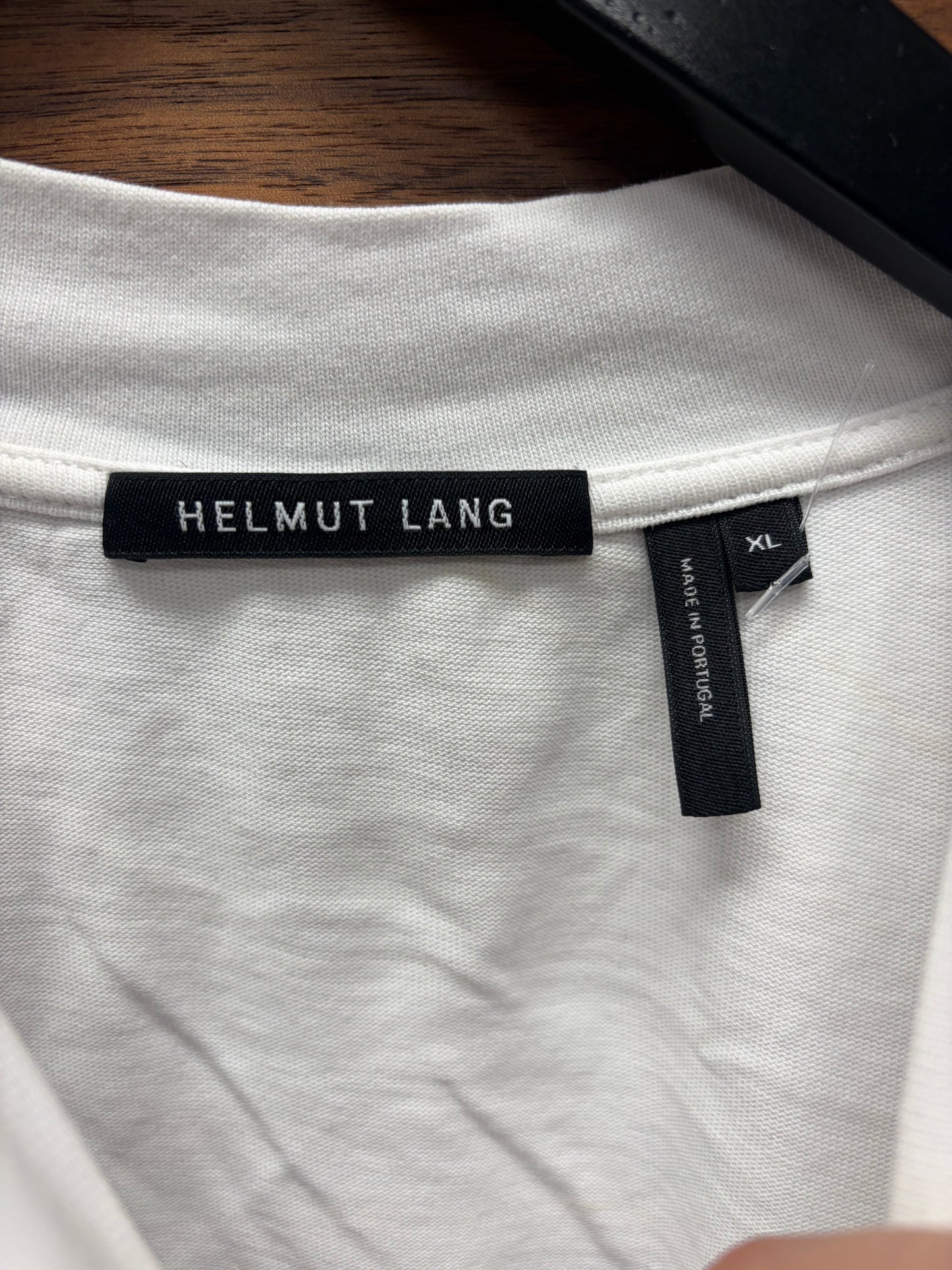 AW2018 Helmut Lang ‘Techno Jungle’ Double Layered White T-Shirt