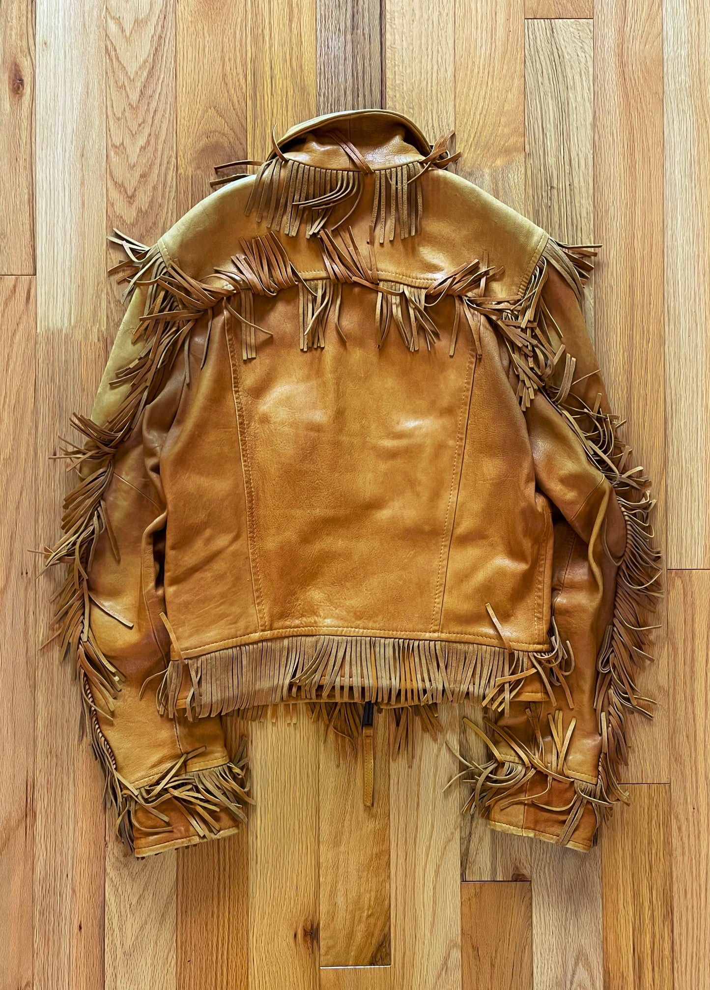 SS2006 Dsquared2 Fringe Tasseled Brown Leather Jacket