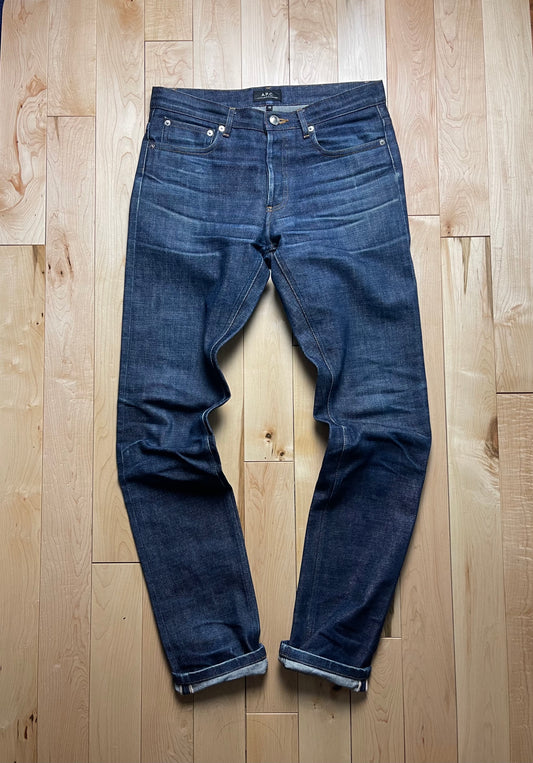 A.P.C. Slim Straight Cut Raw Selvedge Denim