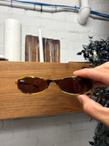 Vintage Gucci Micro Oval Shape Tortoiseshell Sunglasses