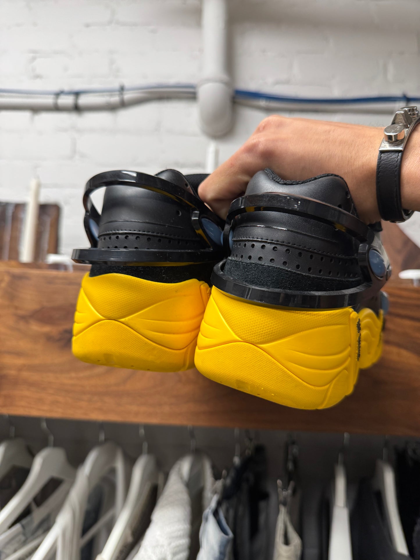 SS2021 Raf Simons ‘Cyclone’ Black/Yellow Low Top Sneakers