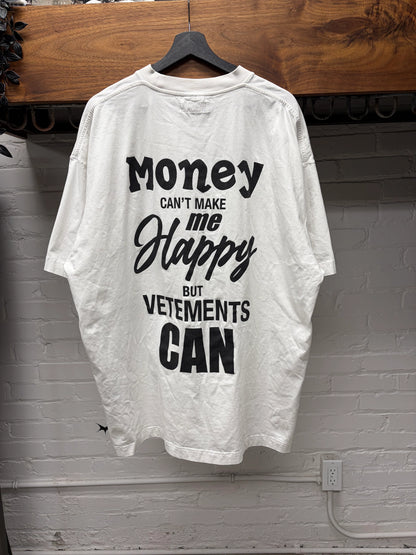 Vetements ‘Materialist’ Oversized White Graphic T-Shirt