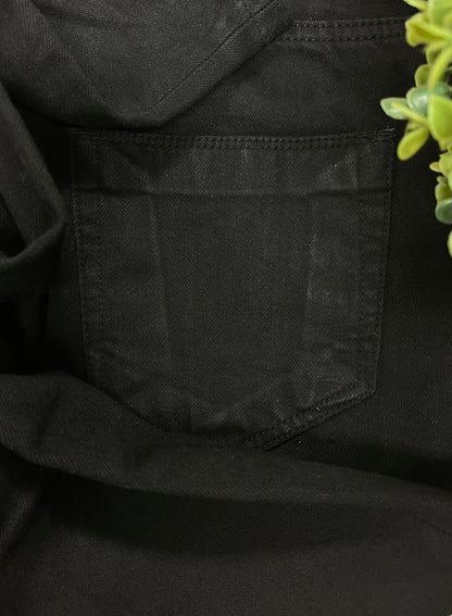 Rick Owens ‘Detroit’ Cut Waxed Black Denim