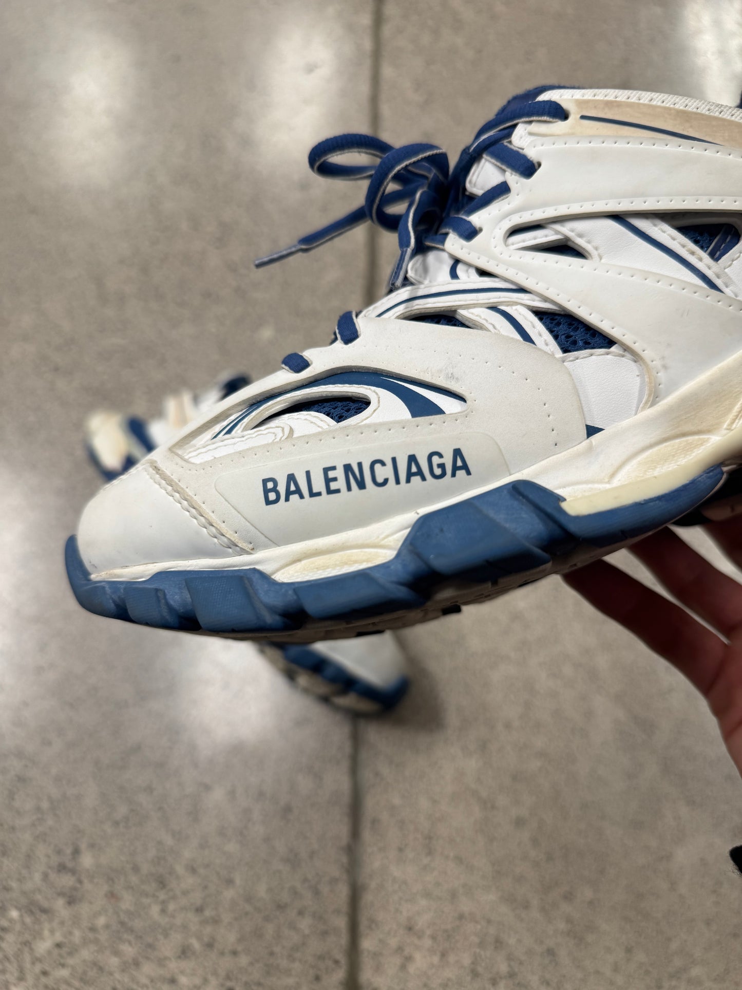 Balenciaga ‘Track Runner’ Blue/White Low Top Sneakers