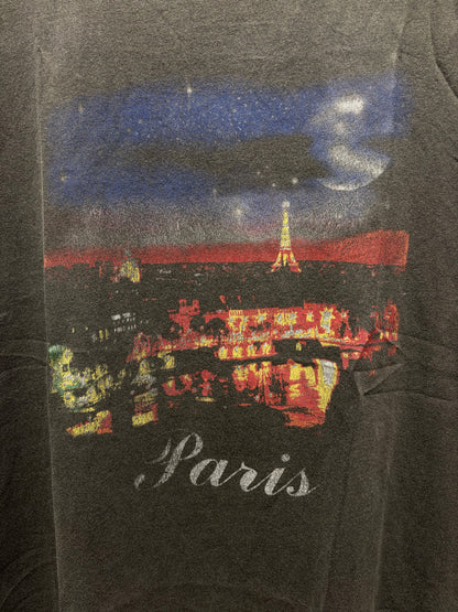 SS2017 Balenciaga ‘Paris Skyline’ Washed Black Cotton Graphic T-Shirt