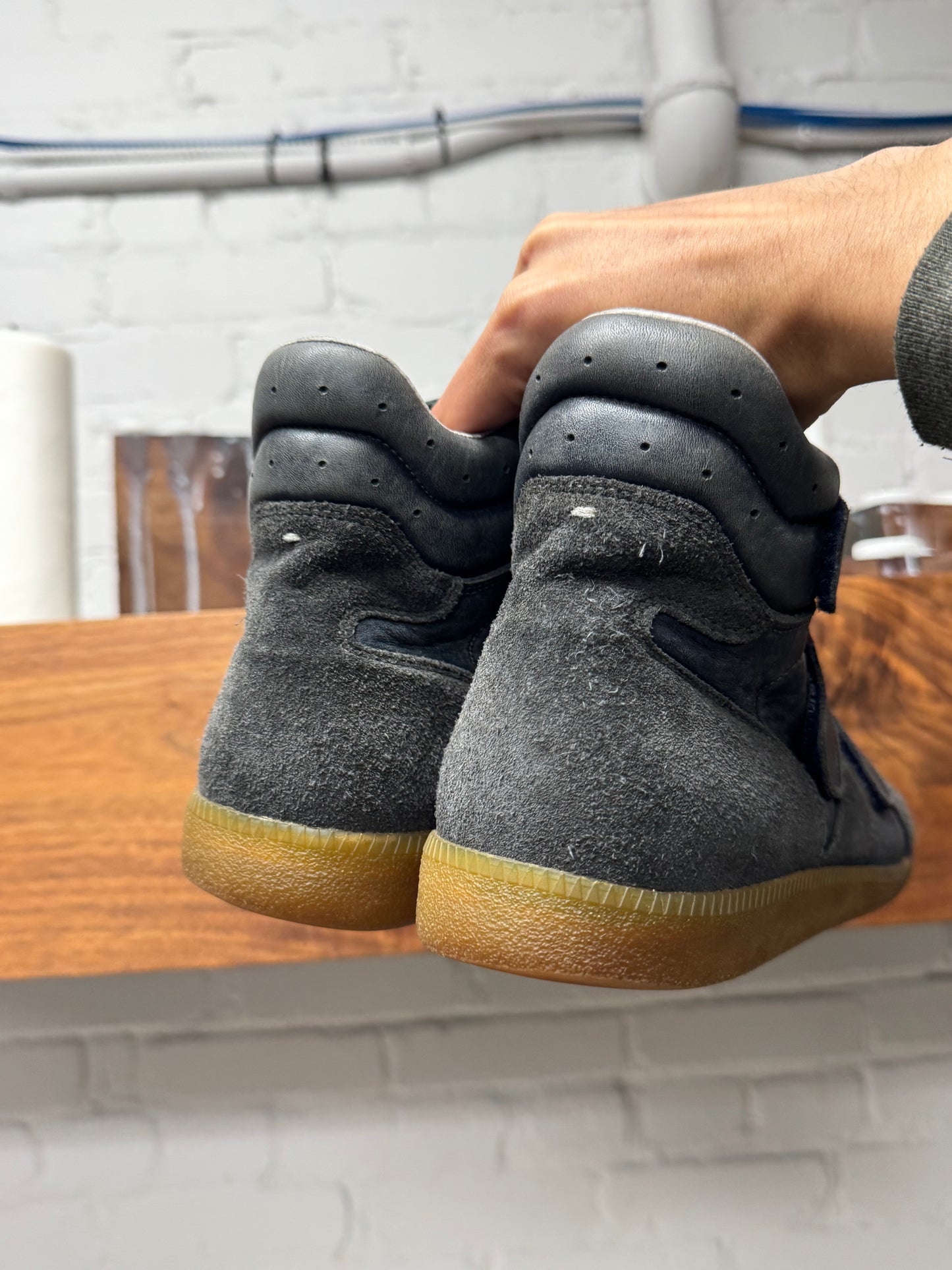 Maison Margiela Replica ‘G.A.T.’ Triple Strap Cobalt Blue/Gum Sole High Top Sneakers