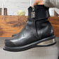Dirk Bikkembergs ‘Metal Heel’ Calfskin Leather Ankle Boots