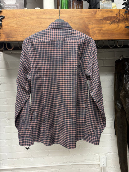 2011 Gucci by Frida Giannini Red/Black Plaid Western Button Up Shirt