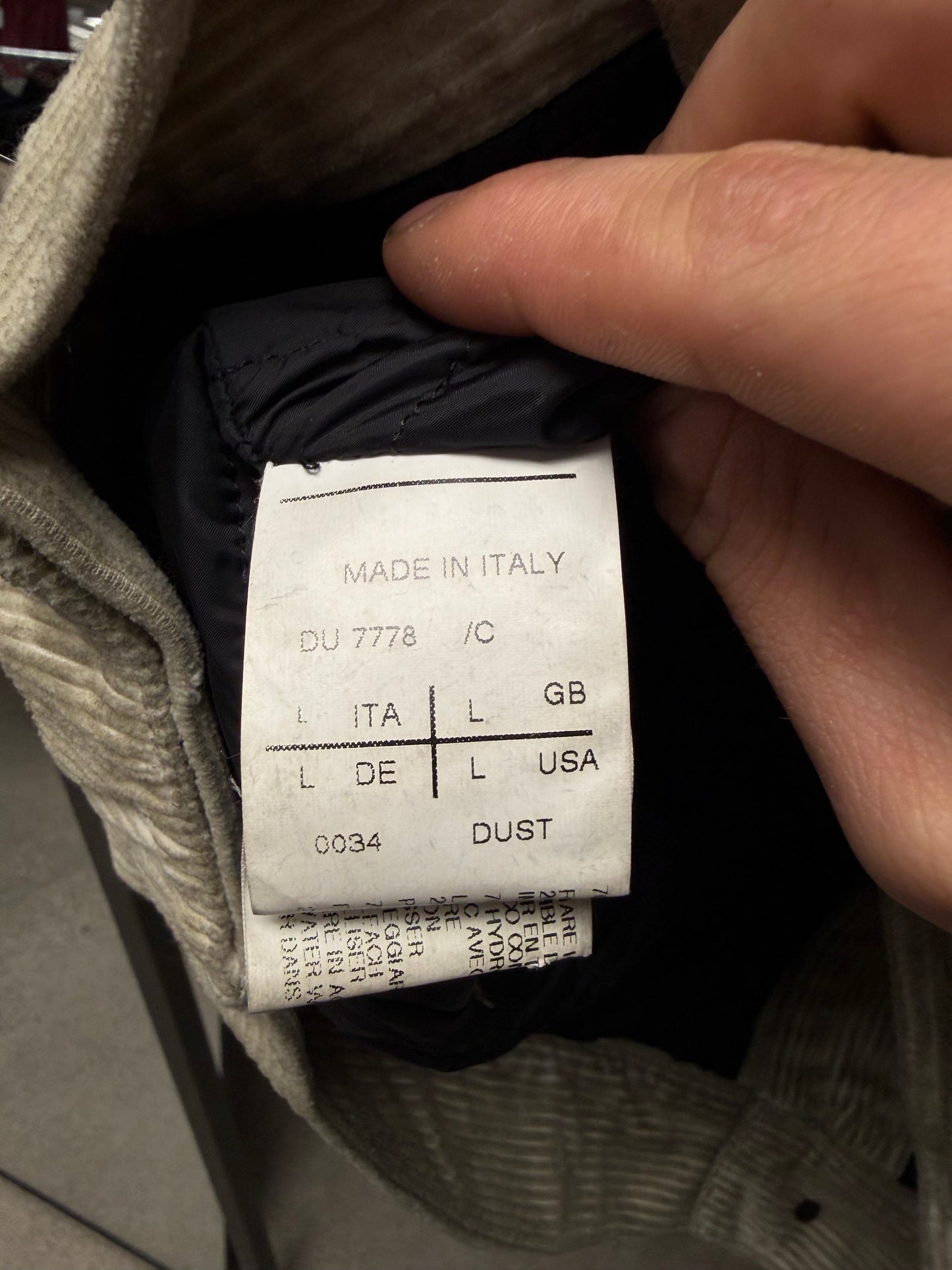 AW2009 Rick Owens ‘Slave’ Dirty Corduroy/Black Leather Hybrid Trucker Jacket