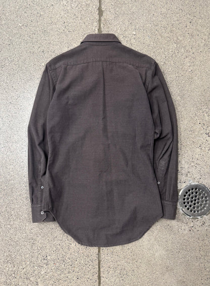 2000s Saint Laurent ‘Jeans’ Blue Label Heavy Wool Button Down Shirt