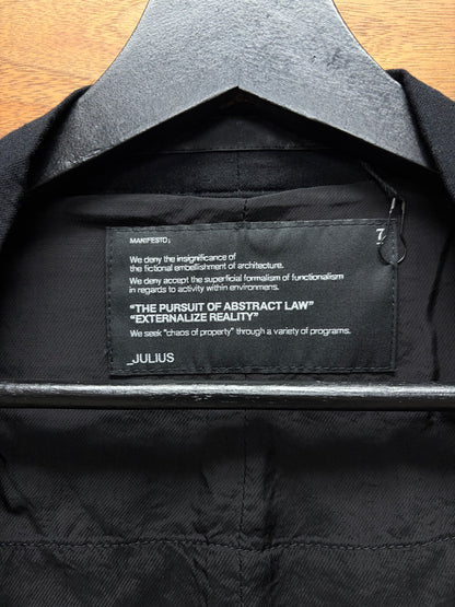 SS2012 Julius Black Silk/Rayon ‘Curtain Drape’ Vest