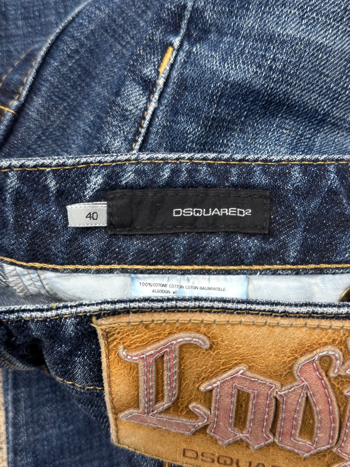 2000s Dsquared2 Low Rise Flared Blue Denim
