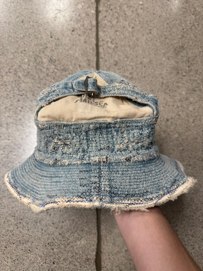 Kapital ‘Old Man & The Sea’ Sashiko Repaired Denim Bucket Hat
