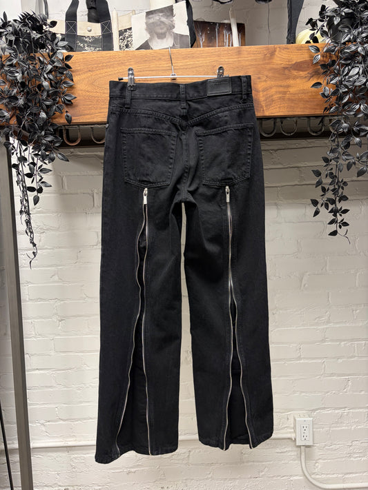 Helmut Lang Black ‘Back Zip’ Carpenter Denim